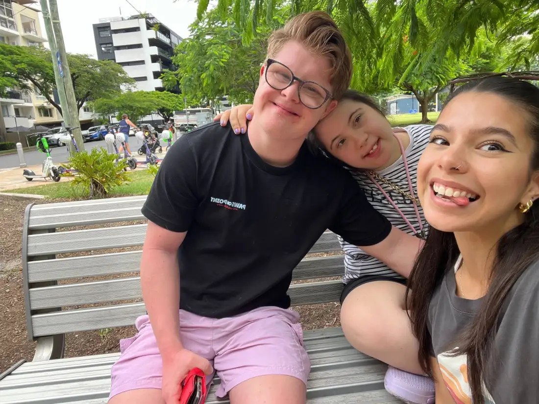 Participants enjoying time together outdoors in Brisbane