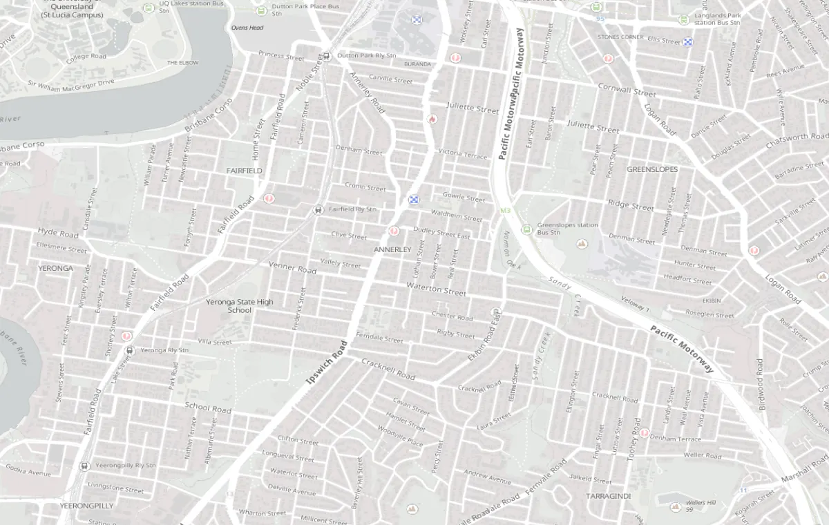 Street map of Annerley