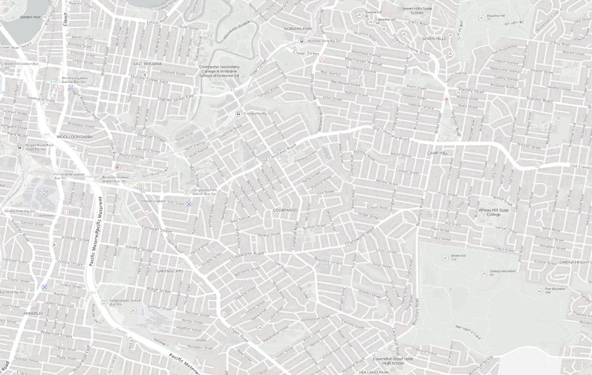 Street map of Coorparoo