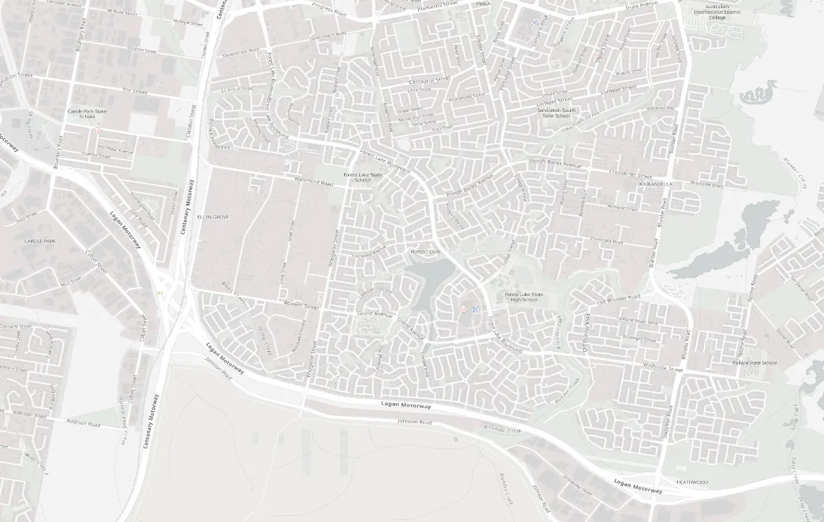 Street map of Forest Lake
