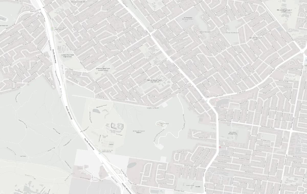 Street map of Mount Gravatt