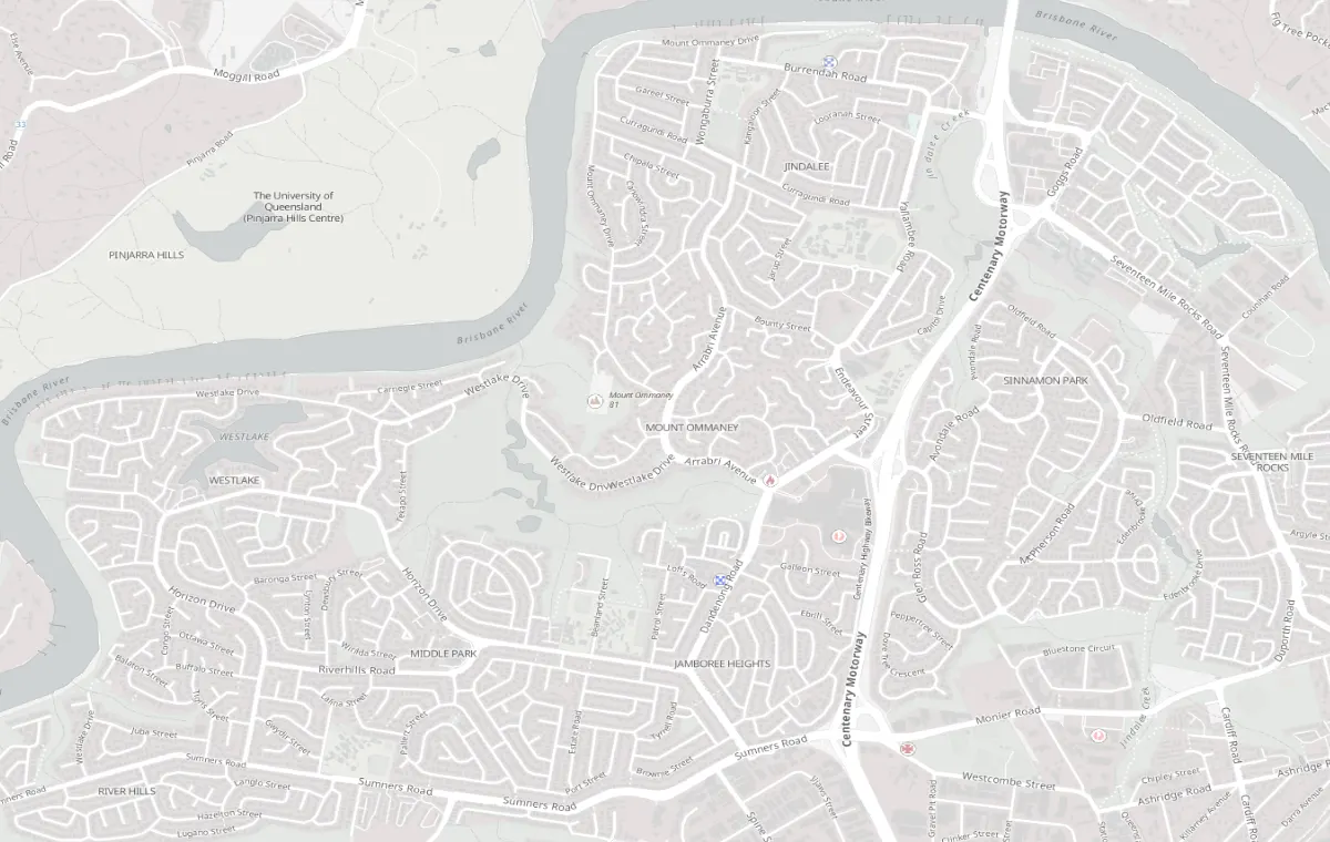 Street map of Mount Ommaney