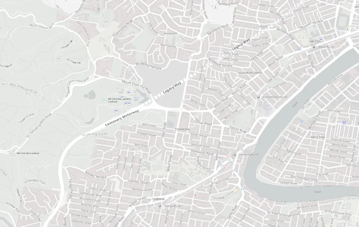 Street map of Toowong
