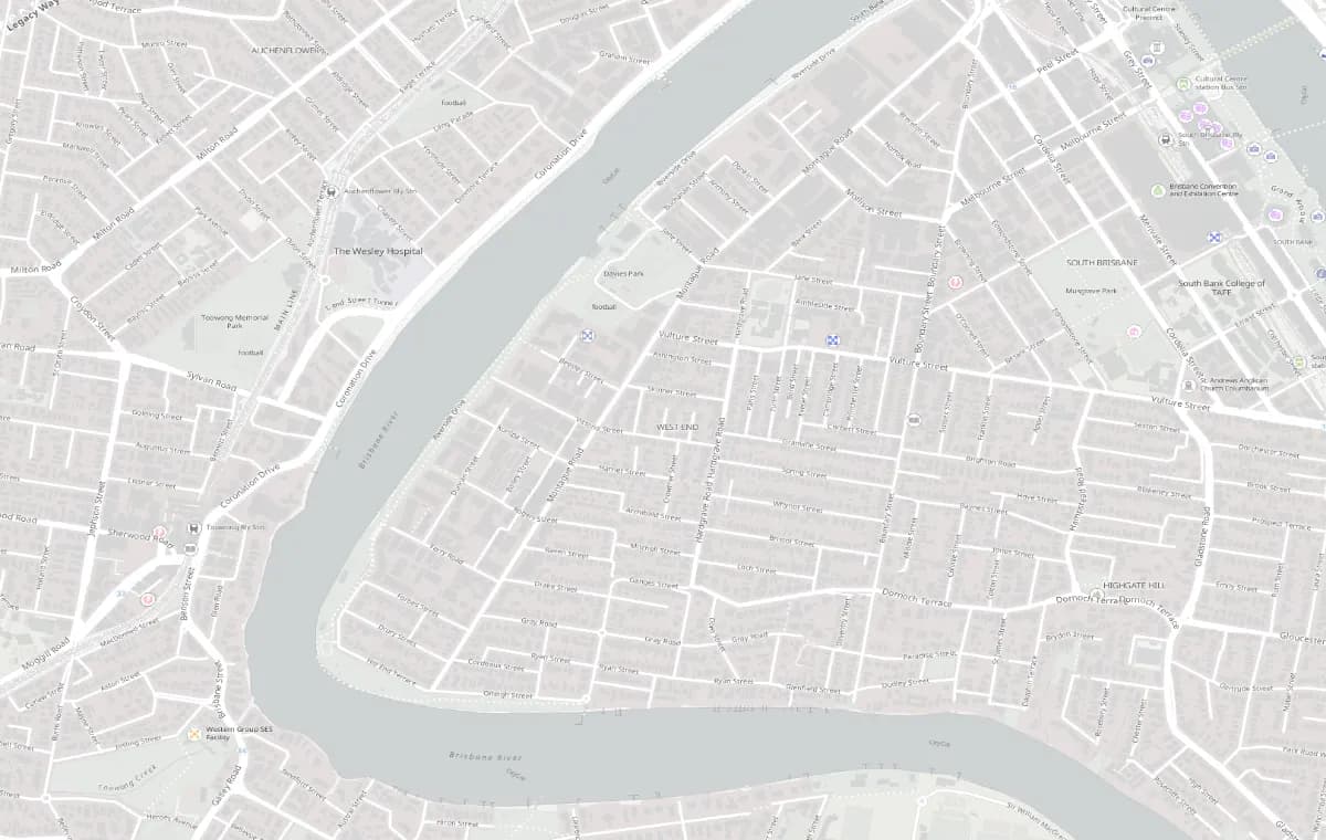 Street map of West End