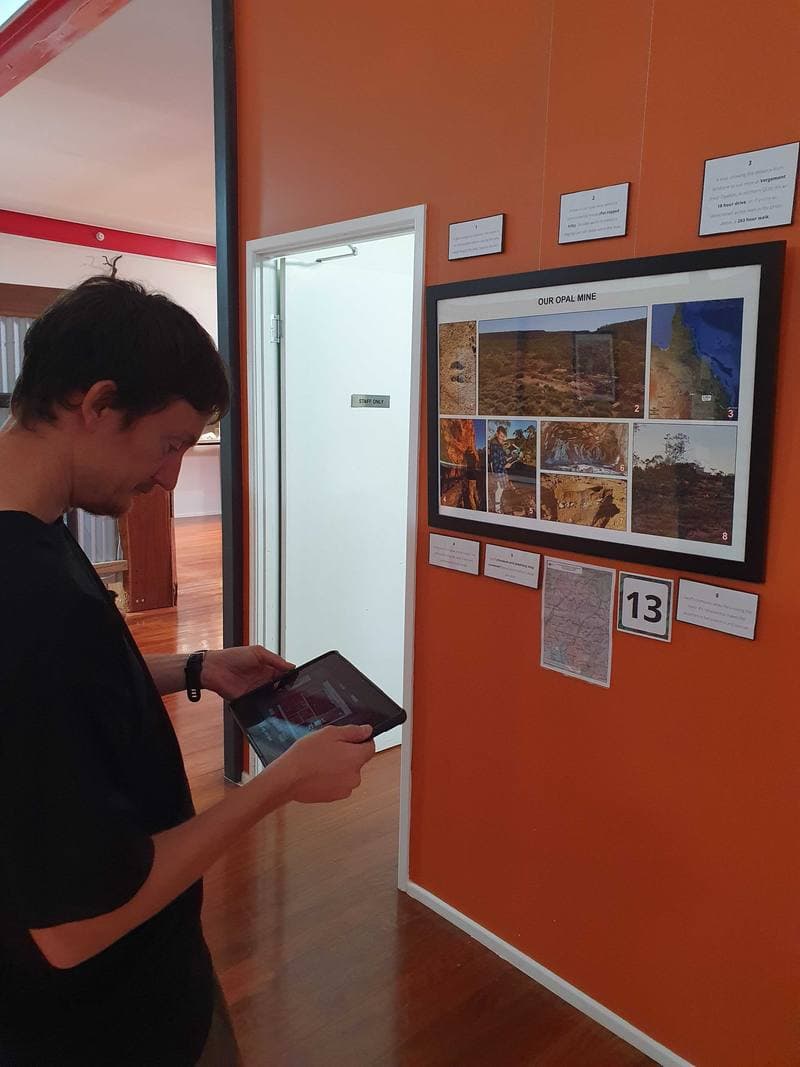 Tom on a museum outing in Brisbane